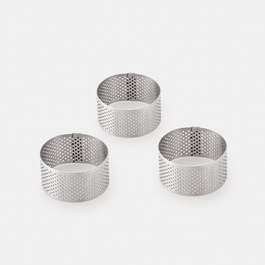 Perforated Round Tart Ring – 3 pc set (H-20mm)