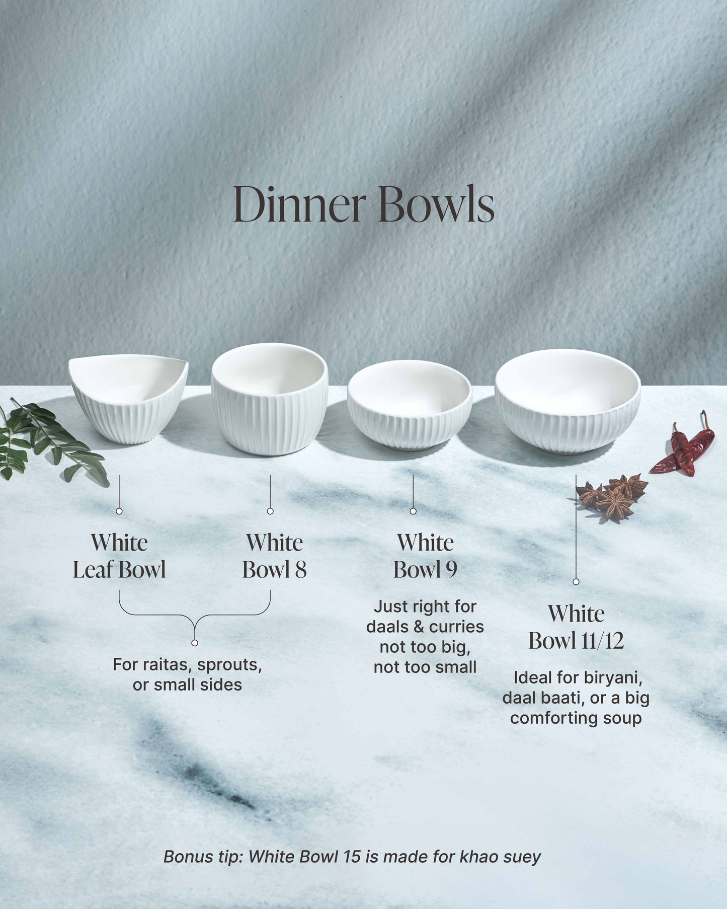 White Bowl 8 - Set of 3