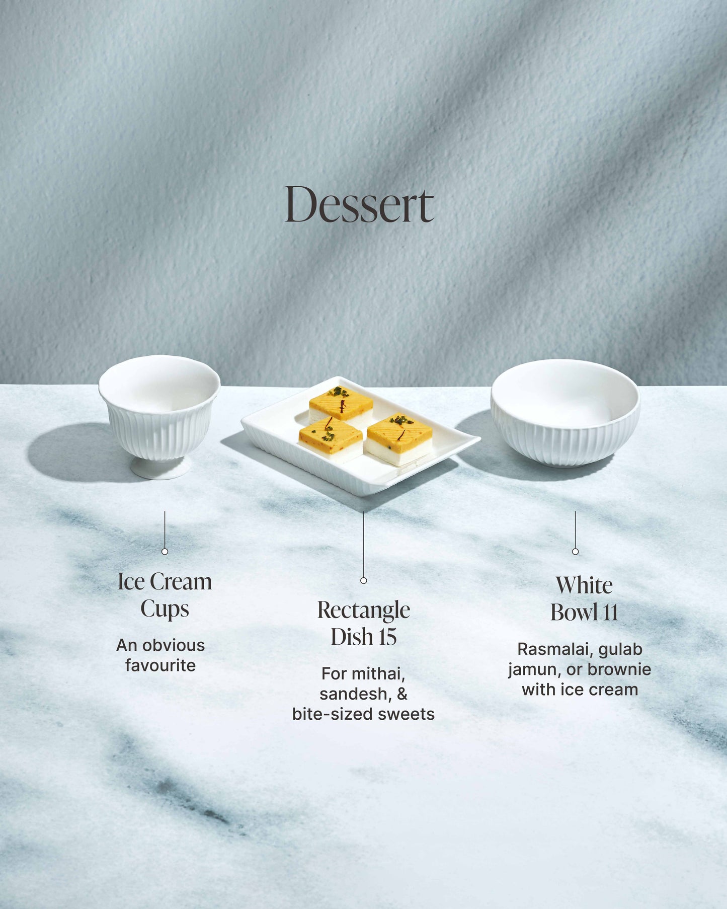 White Ice Cream Cup - Set of 6