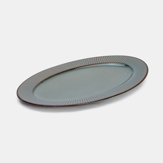 Teal Oval Platter
