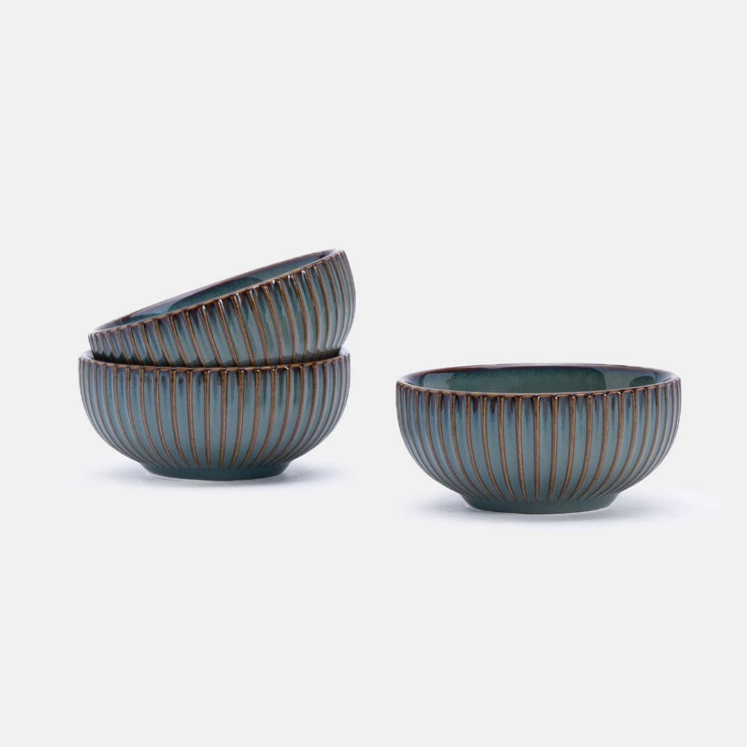 Teal Bowl 9 - Set of 3