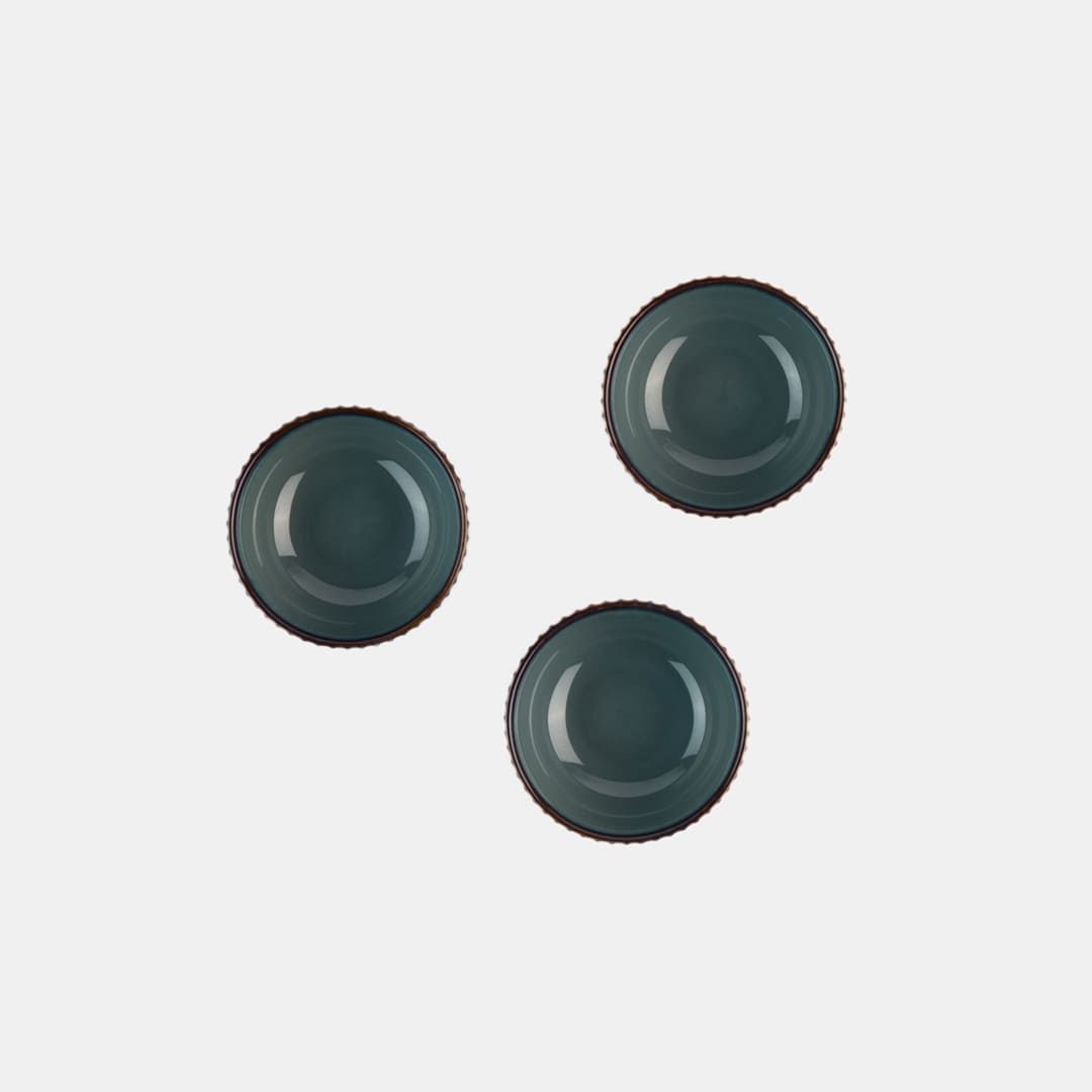 Teal Bowl 9 - Set of 3