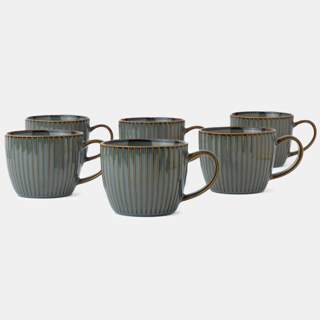 Teal Tea Cup - Set of 6