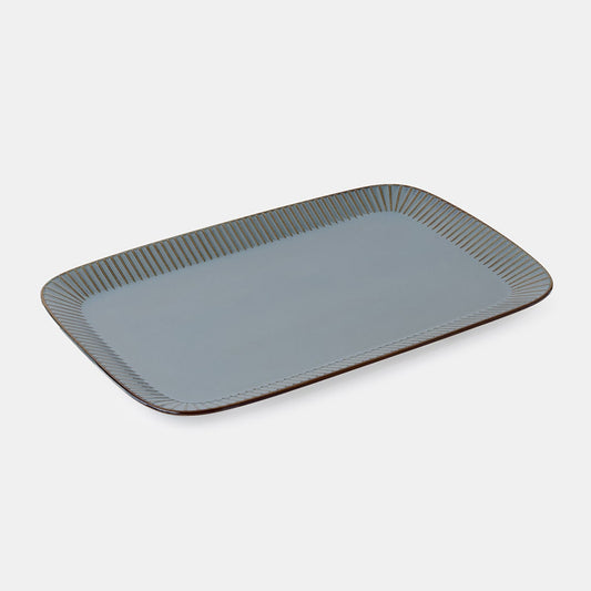 Teal Rectangle Platter 22