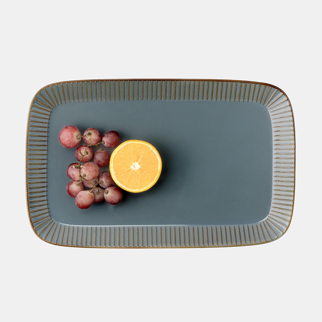 Teal Rectangle Platter 22