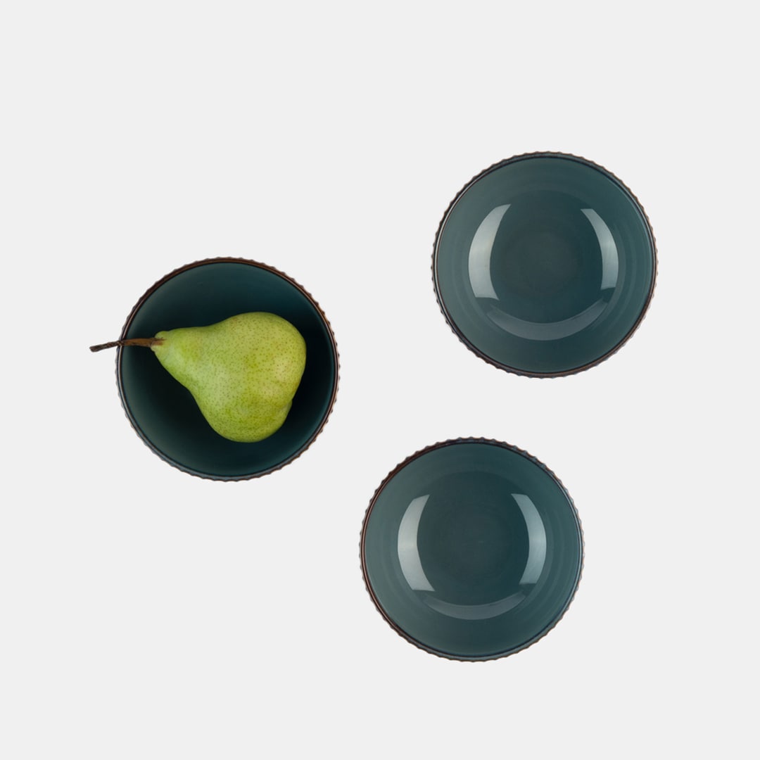 Teal Bowl 12 - Set of 3