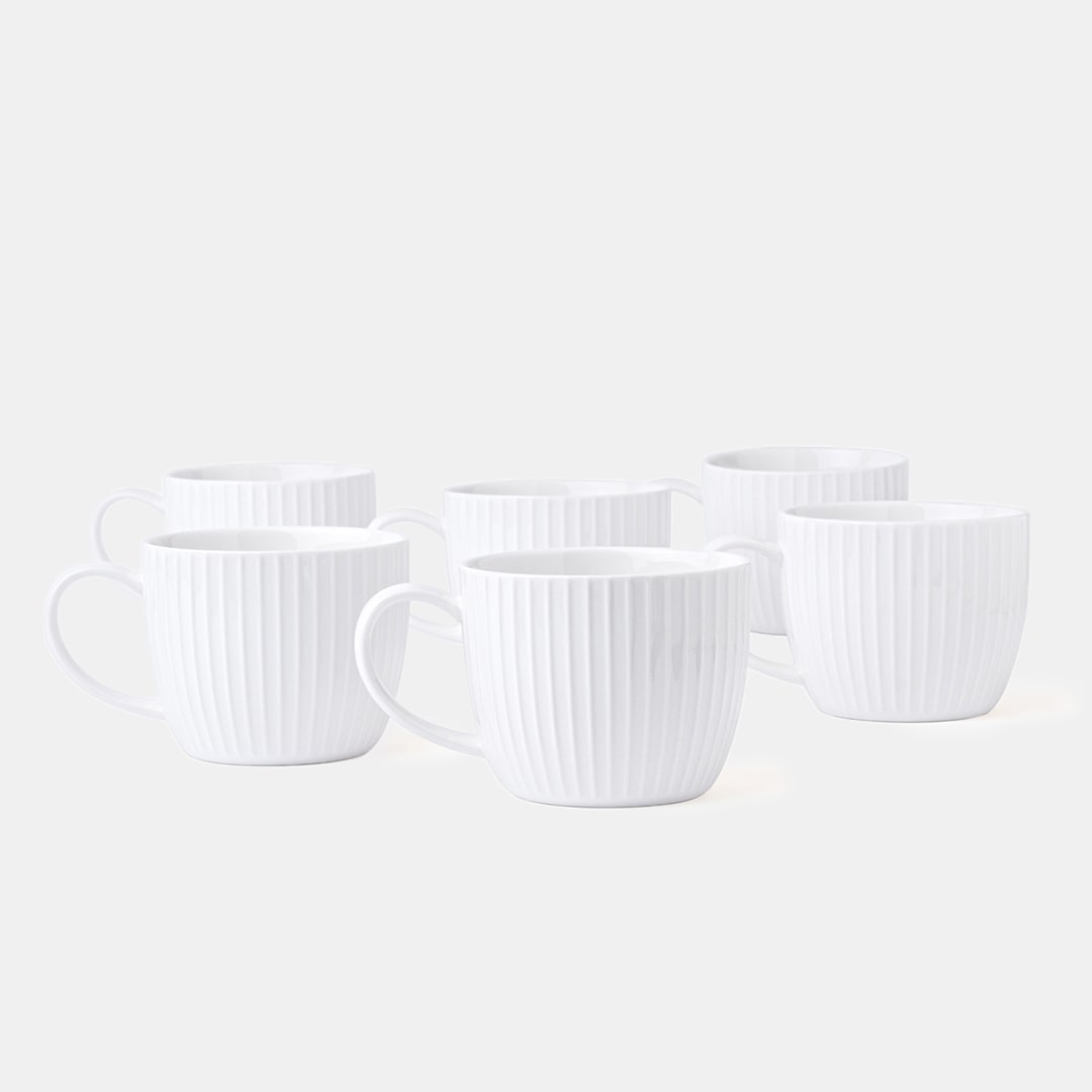 White Tea Cup - Set of 6