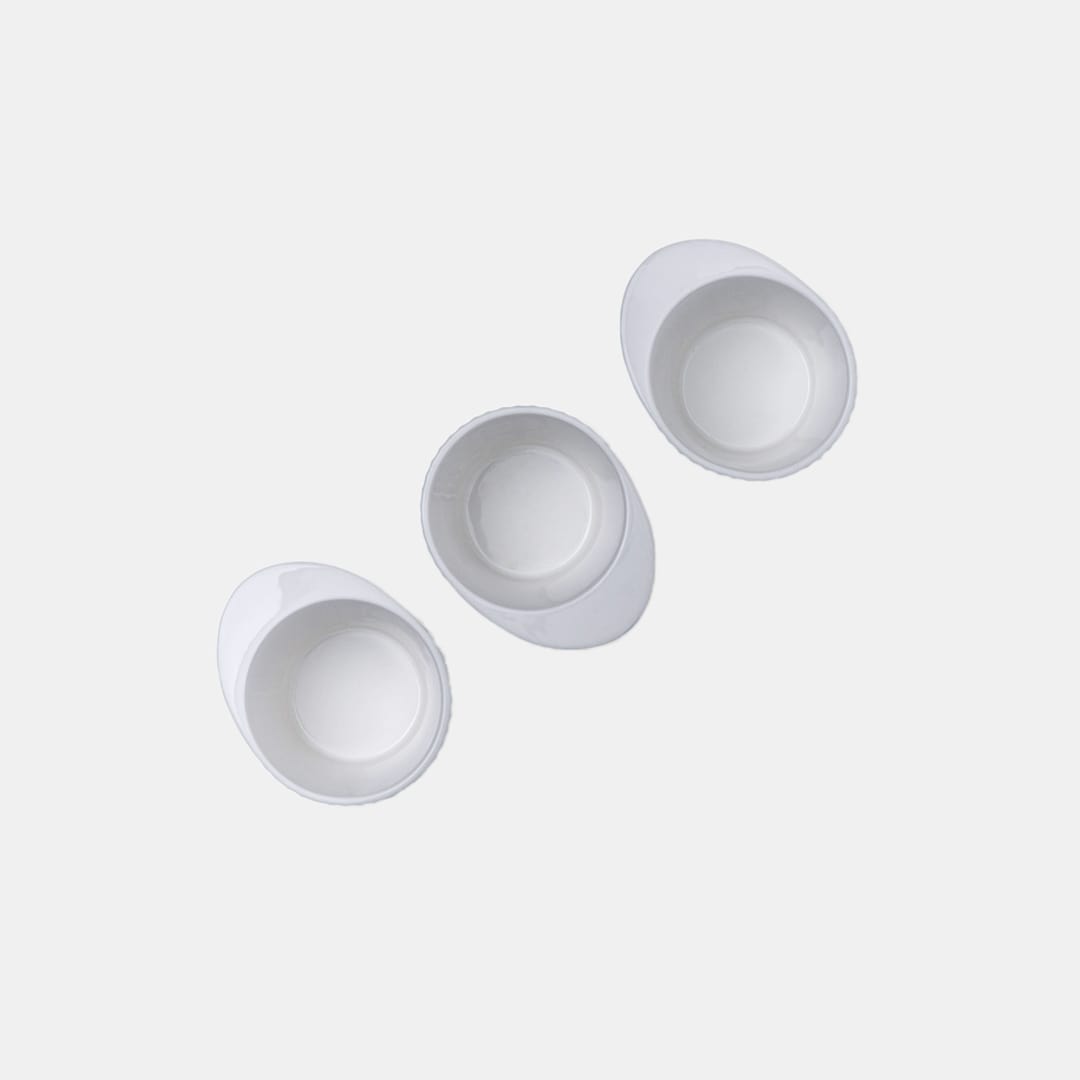 White Tall Cup - Set of 3