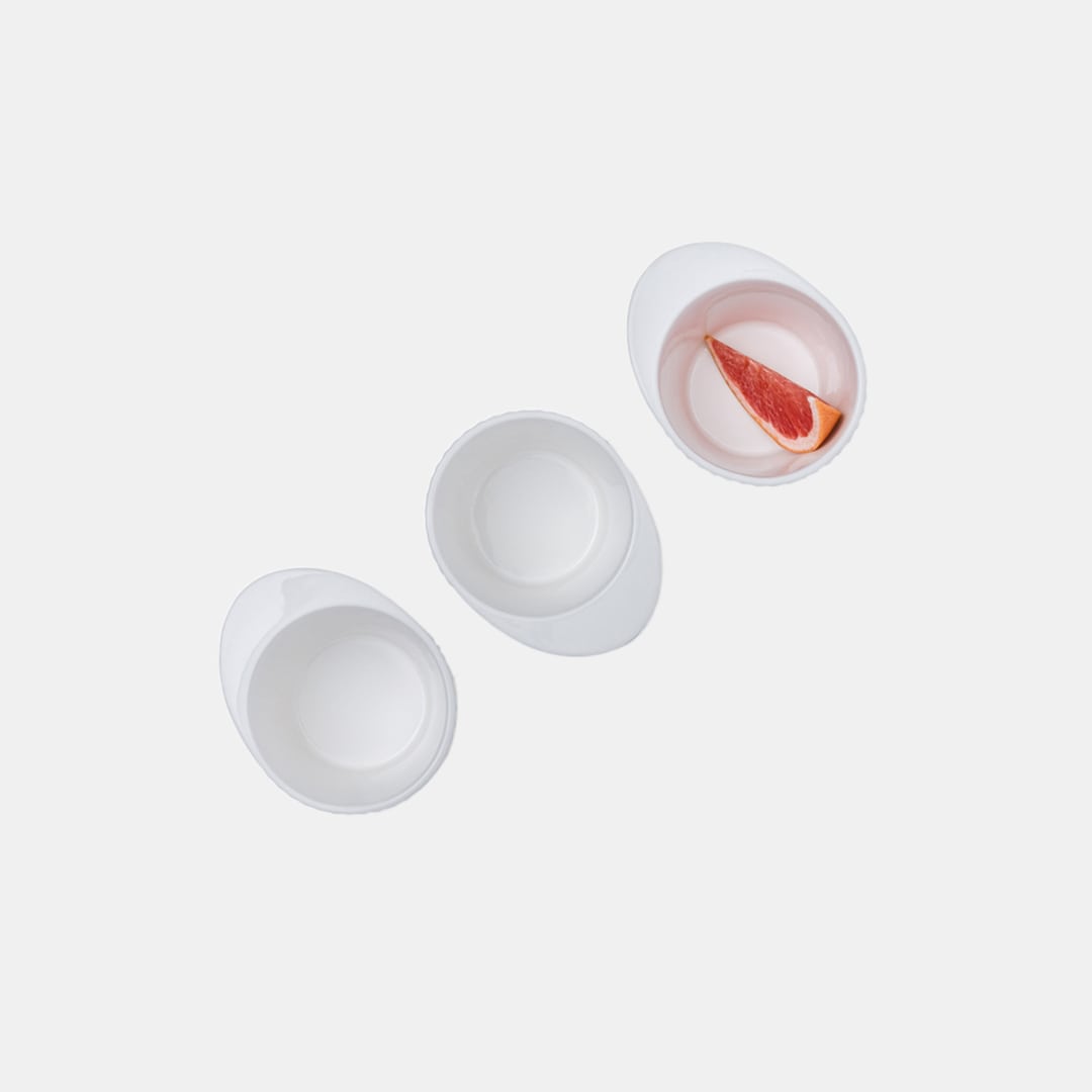White Tall Cup - Set of 3