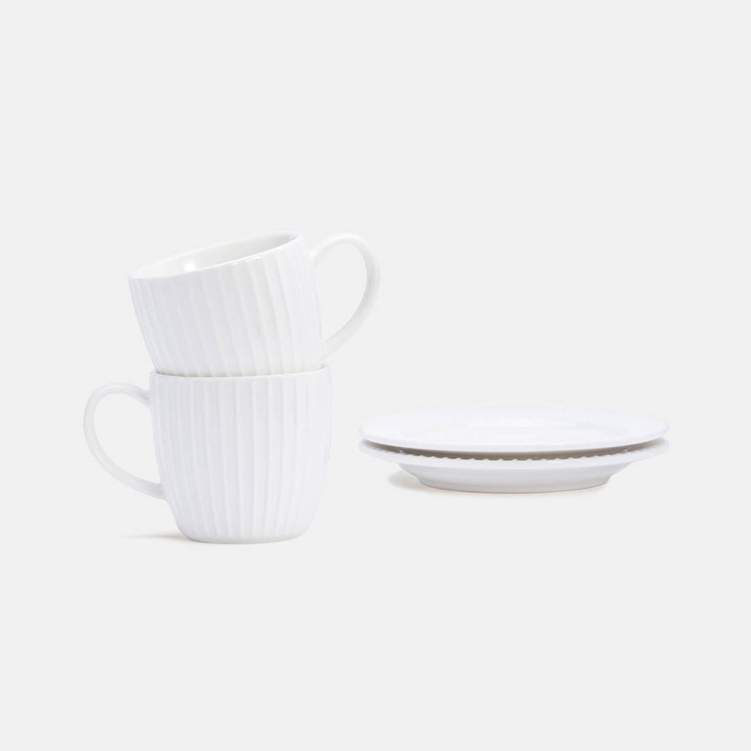 White Tea Cup - Set of 2
