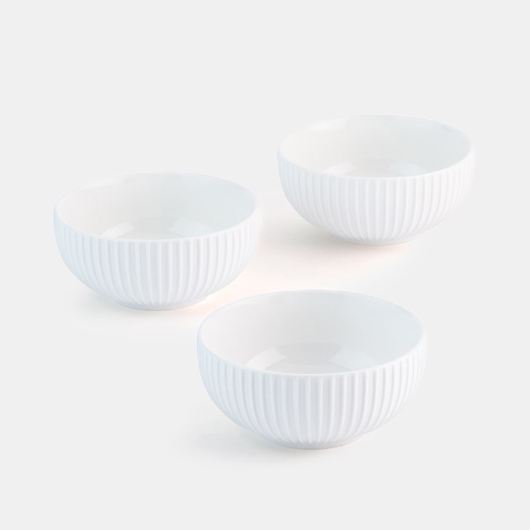 White Bowl 9 - Set of 3