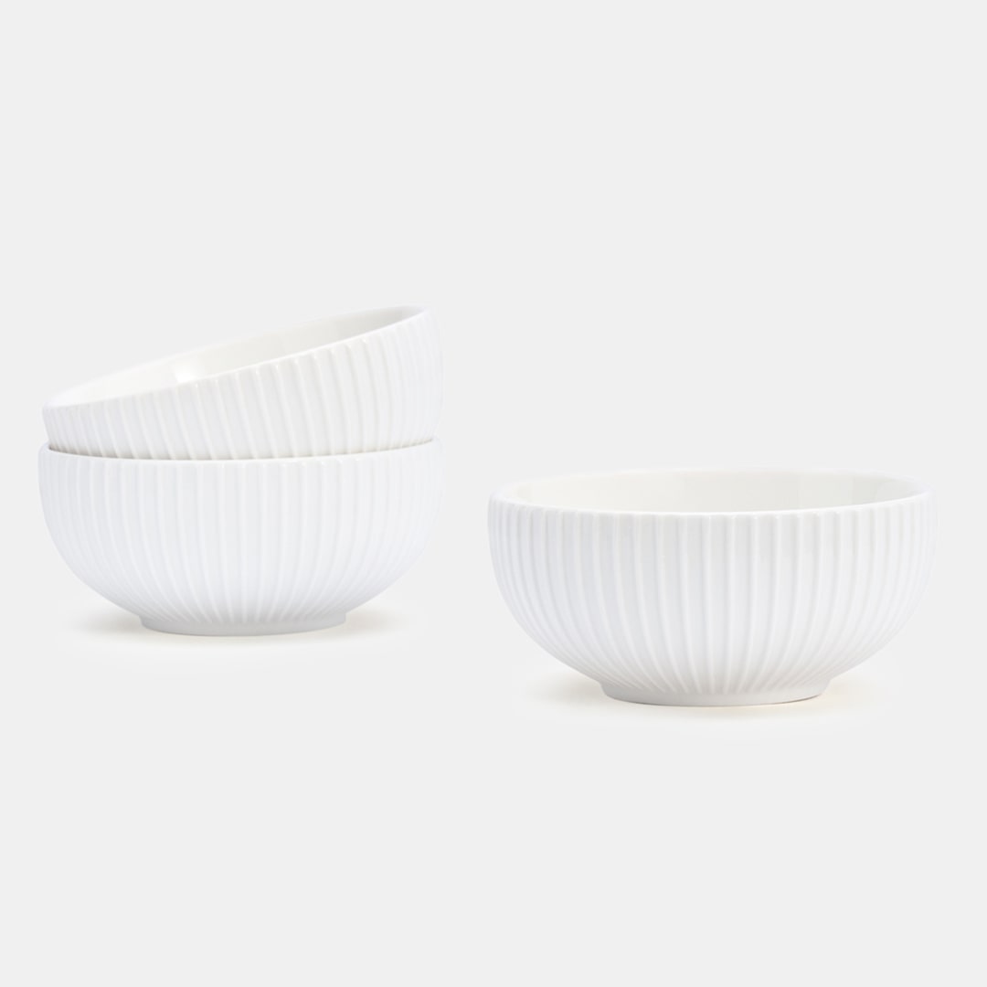 White Bowl 9 - Set of 3