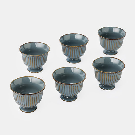 Teal Ice Cream Cup - Set of 6