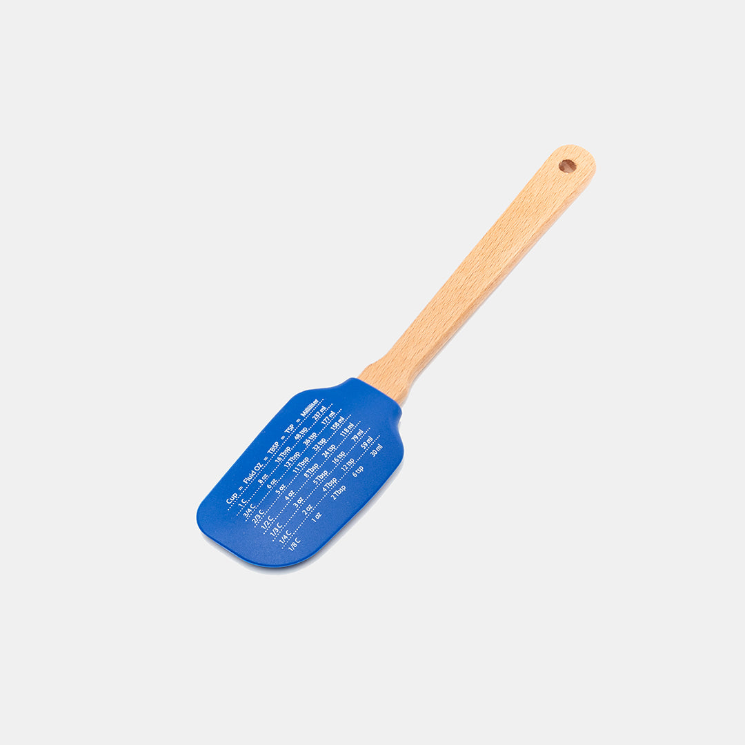 Silicone Flat Spatula With Flat Wooden Handle