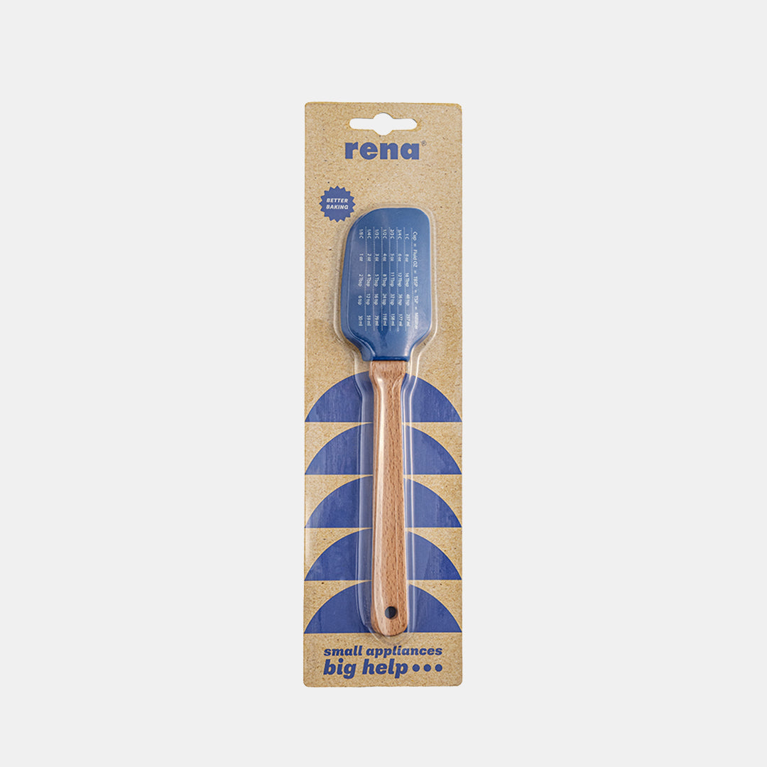 Silicone Flat Spatula With Flat Wooden Handle