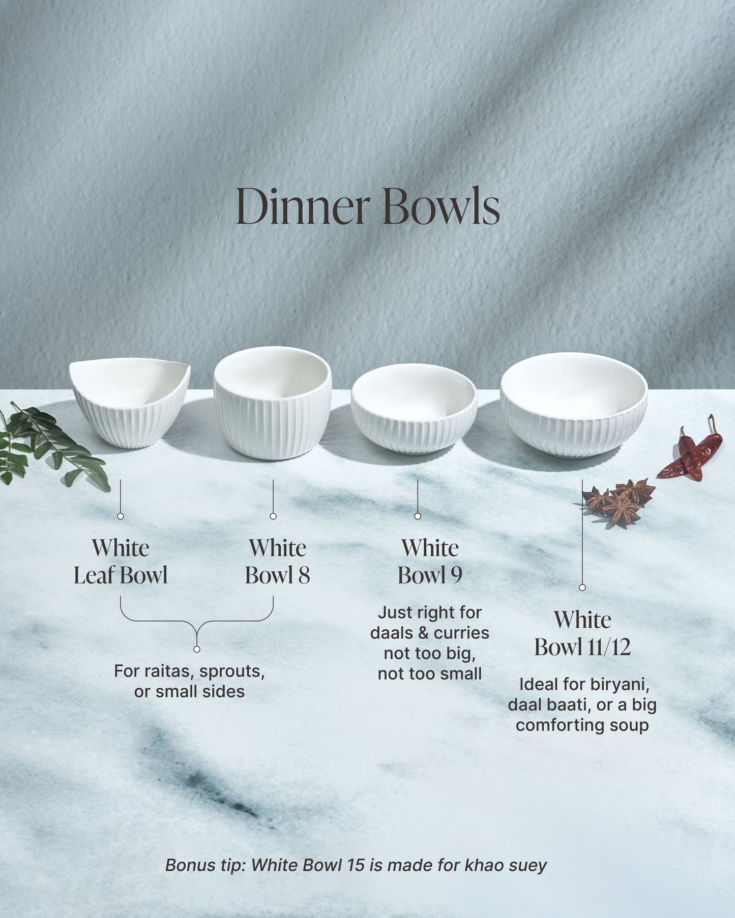 White Bowl 9 - Set of 3