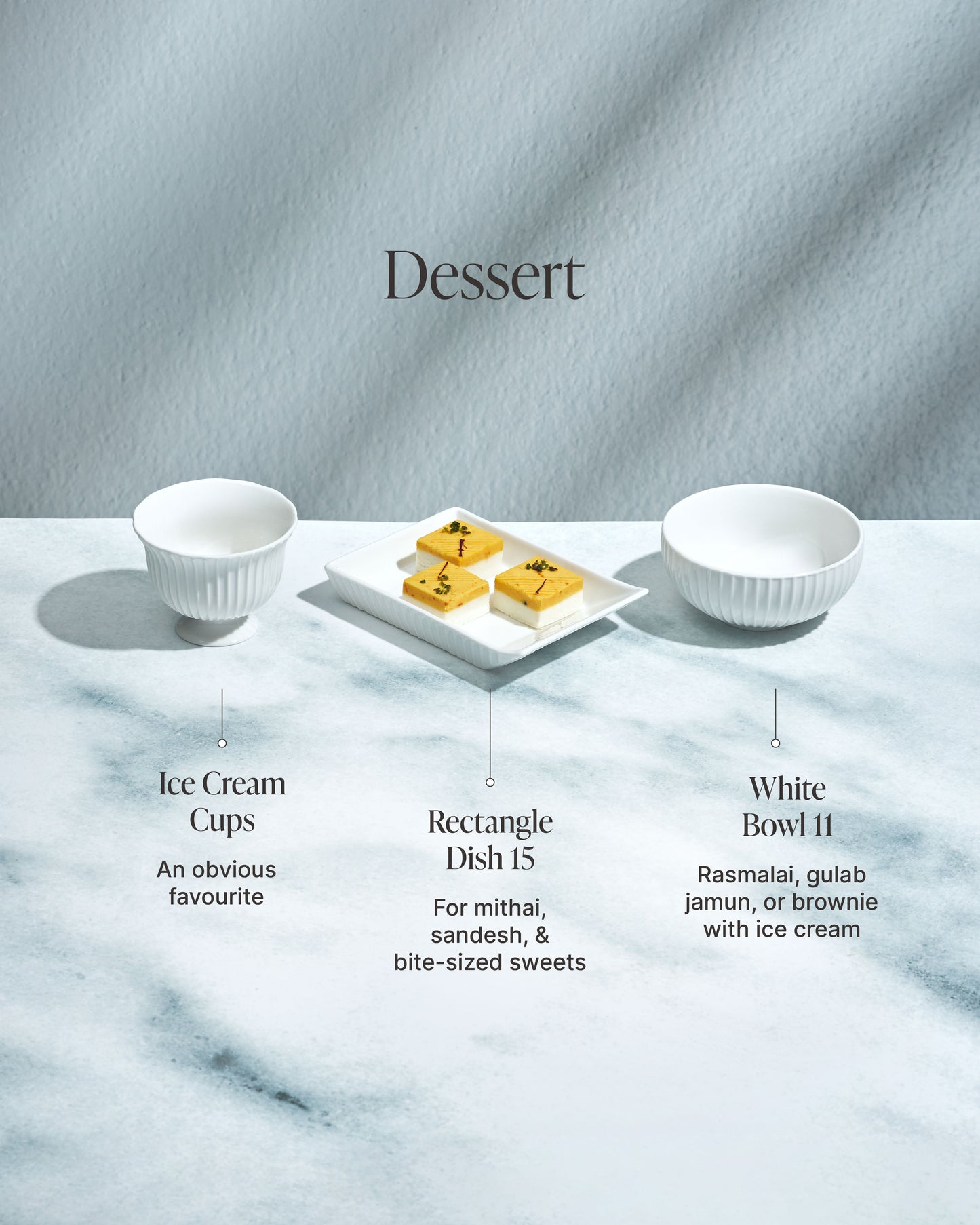White Rectangle Dish 15 - Set of 3