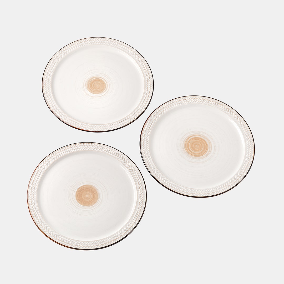 Ivory Dinner Plate - Set of 3