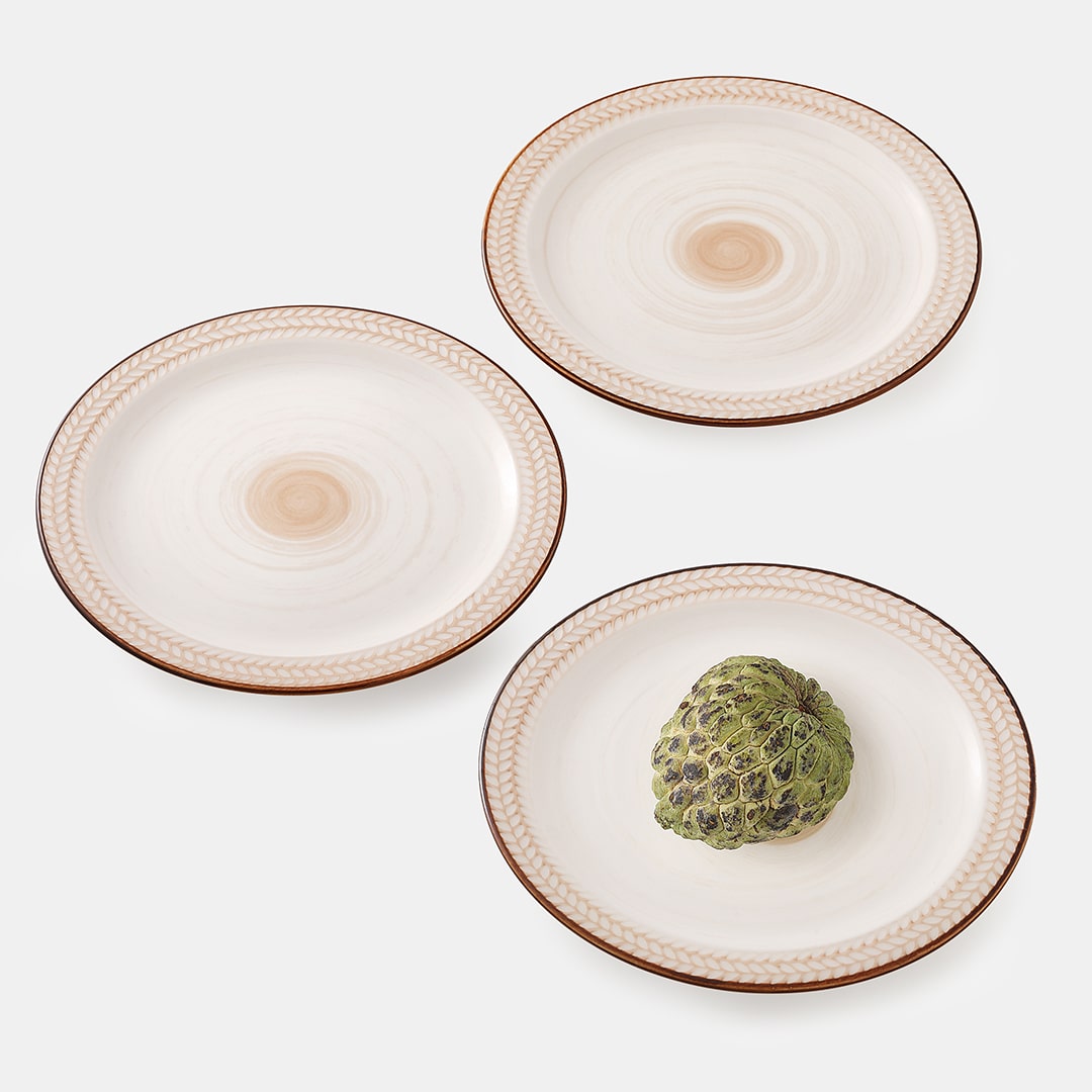 Ivory Quarter Plate - Set of 3