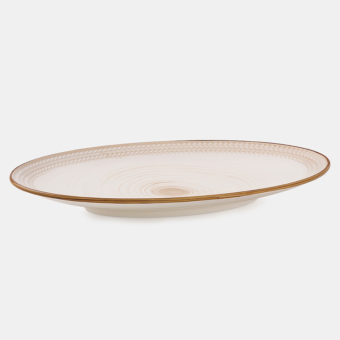 Ivory Oval Platter 35