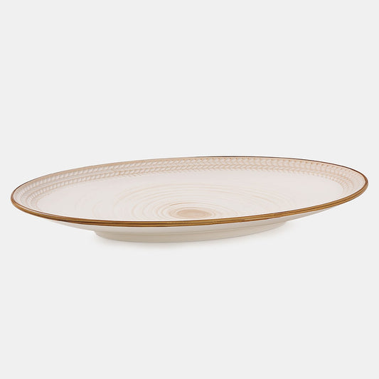 Ivory Oval Platter 35