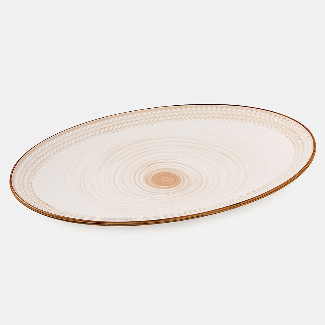 Ivory Oval Platter 35