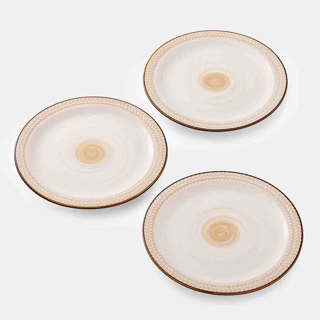 Ivory Dessert Plate - Set of 3