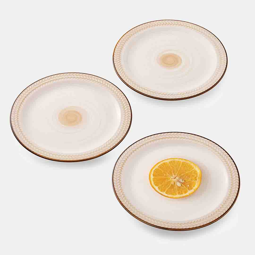 Ivory Dessert Plate - Set of 3