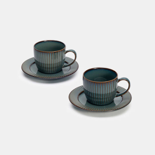 Teal Tea Cup - Set of 2