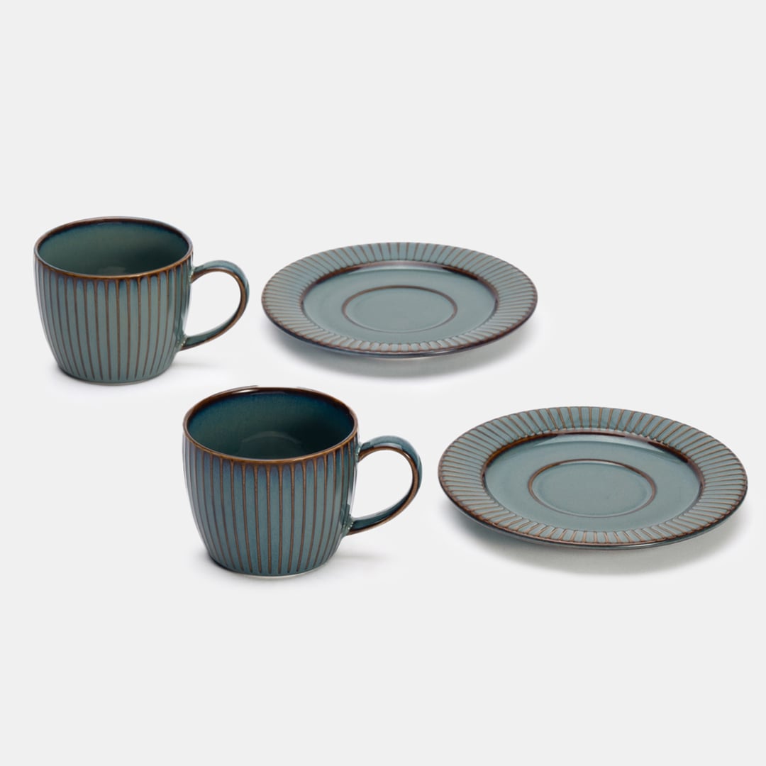 Teal Tea Cup - Set of 2