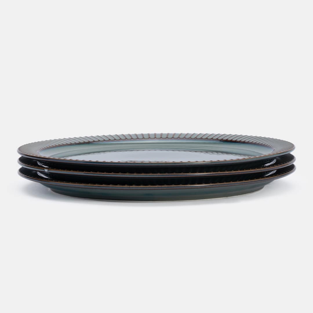 Teal Dinner Plate - Set of 3