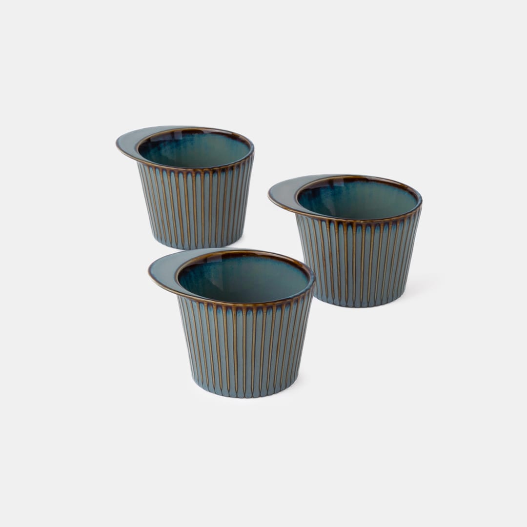 Teal Tall Cup - Set of 3