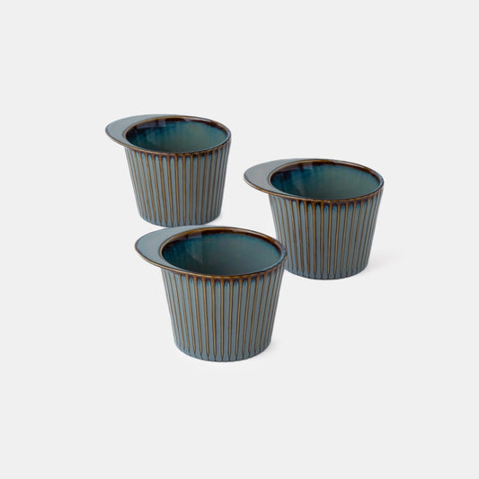 Teal Tall Cup - Set of 3