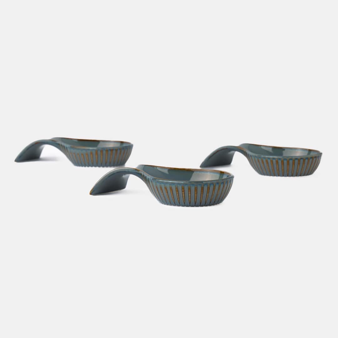 Teal Resting Bowl - Set of 3