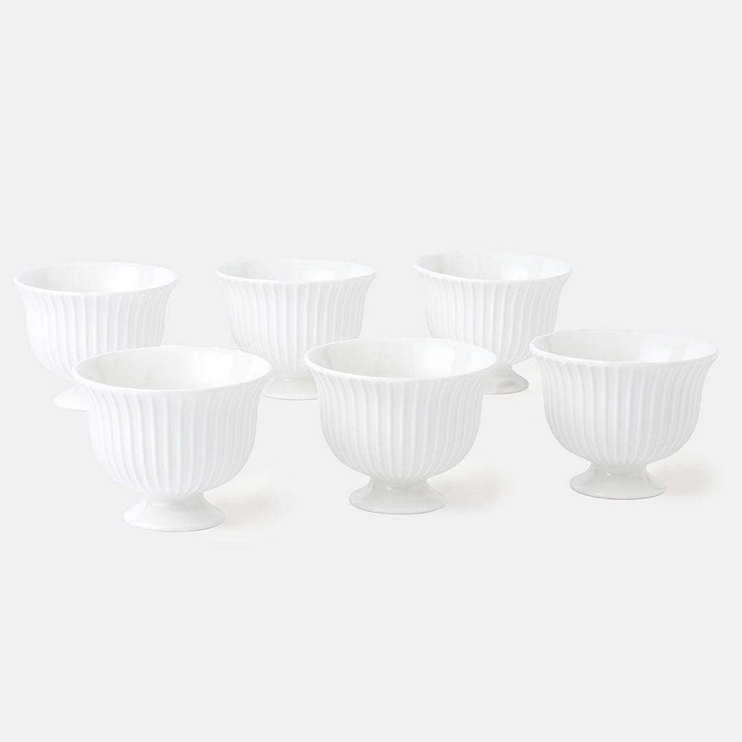 White Ice Cream Cup - Set of 6
