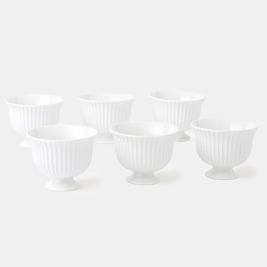 White Ice Cream Cup - Set of 6