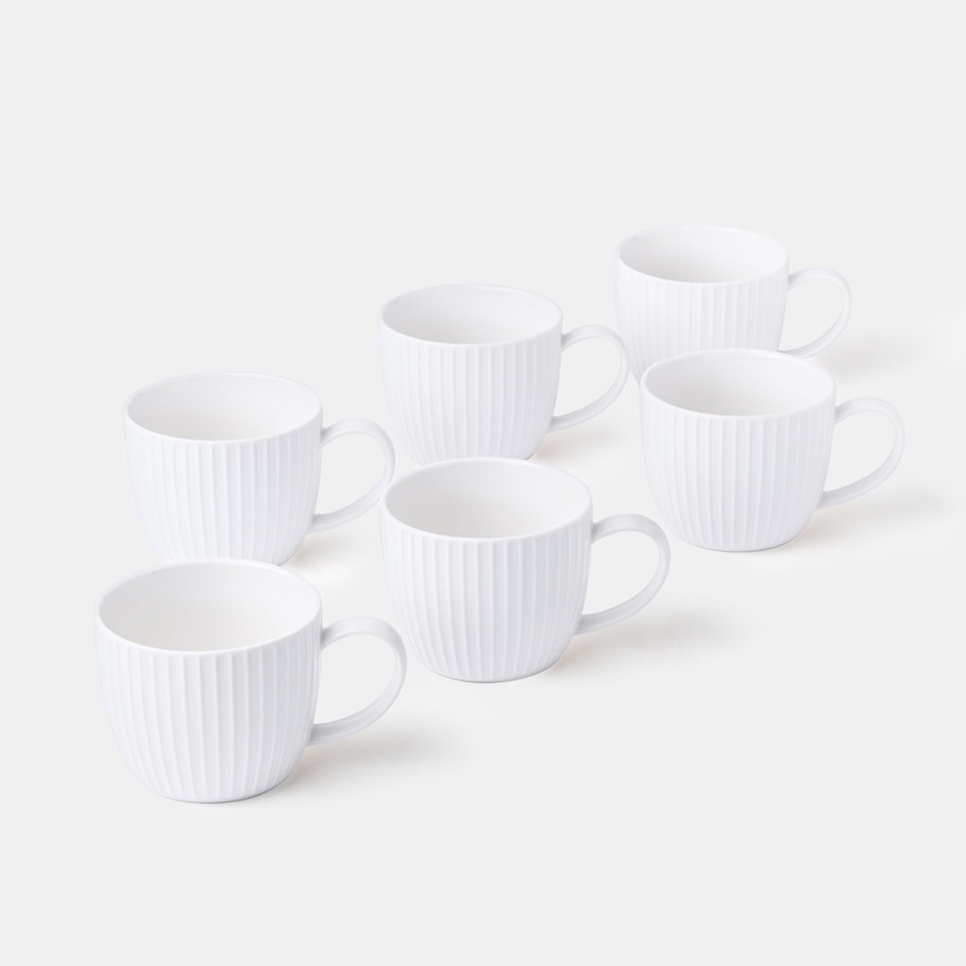White Tea Cup - Set of 6