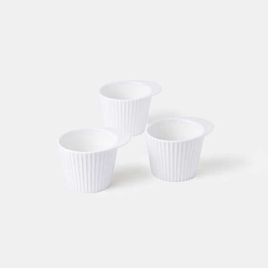White Tall Cup - Set of 3