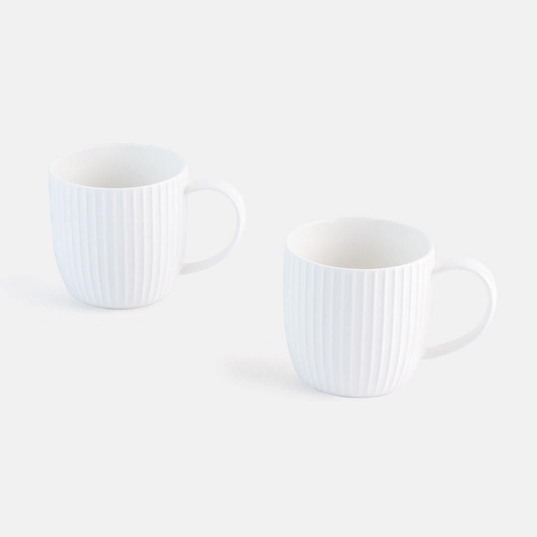 White Coffee Mug - Set of 2