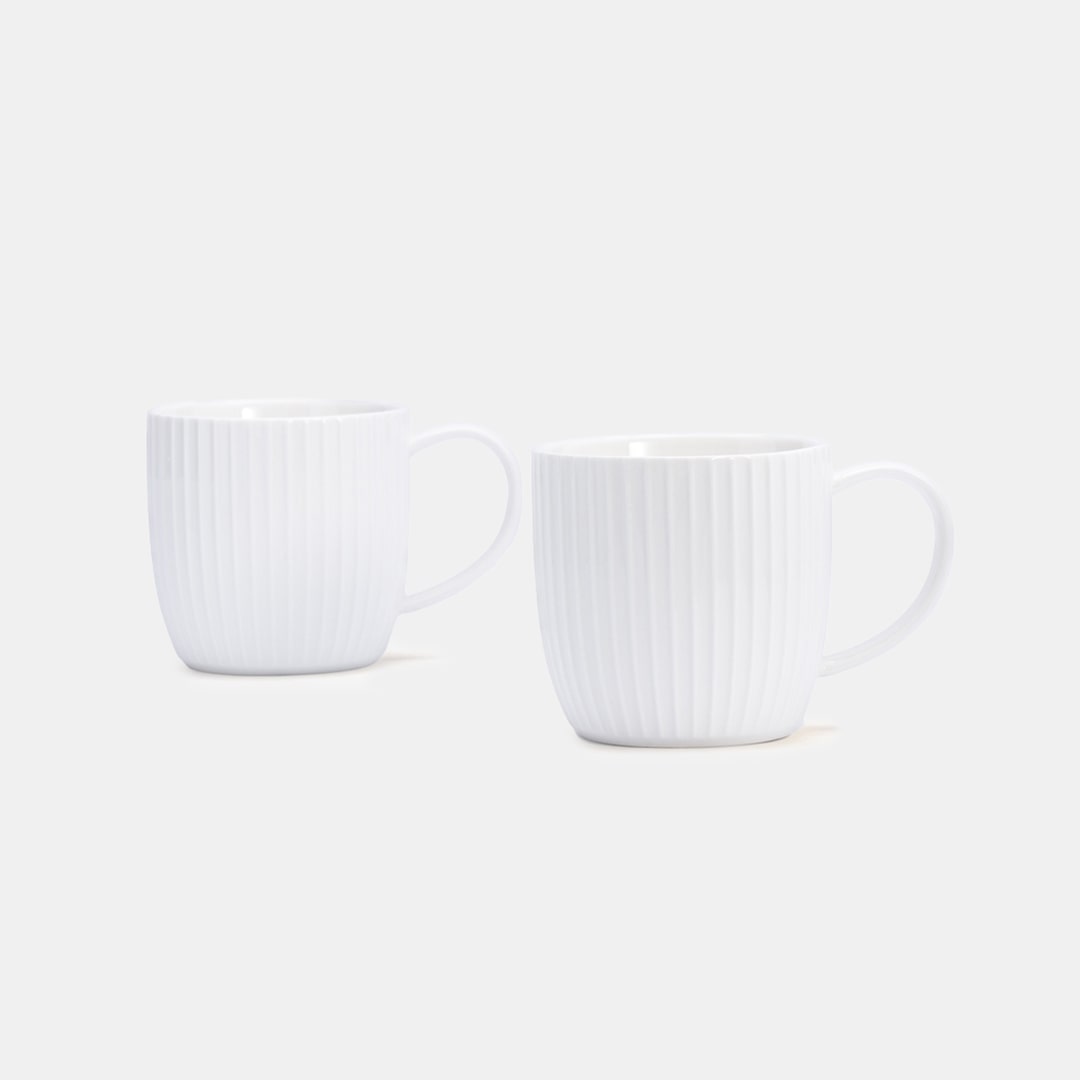 White Coffee Mug - Set of 2