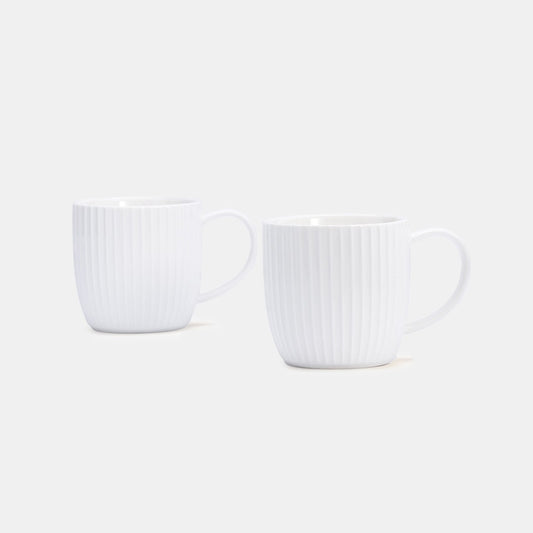 White Coffee Mug - Set of 2
