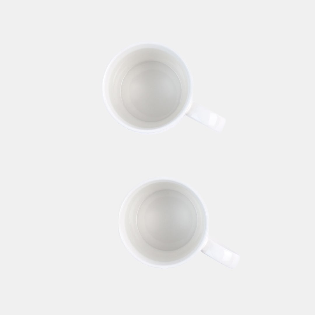 White Coffee Mug - Set of 2