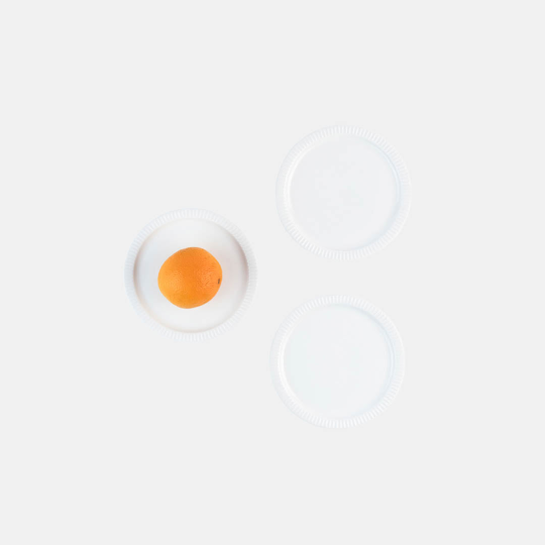 White Dessert Plate - Set of 3