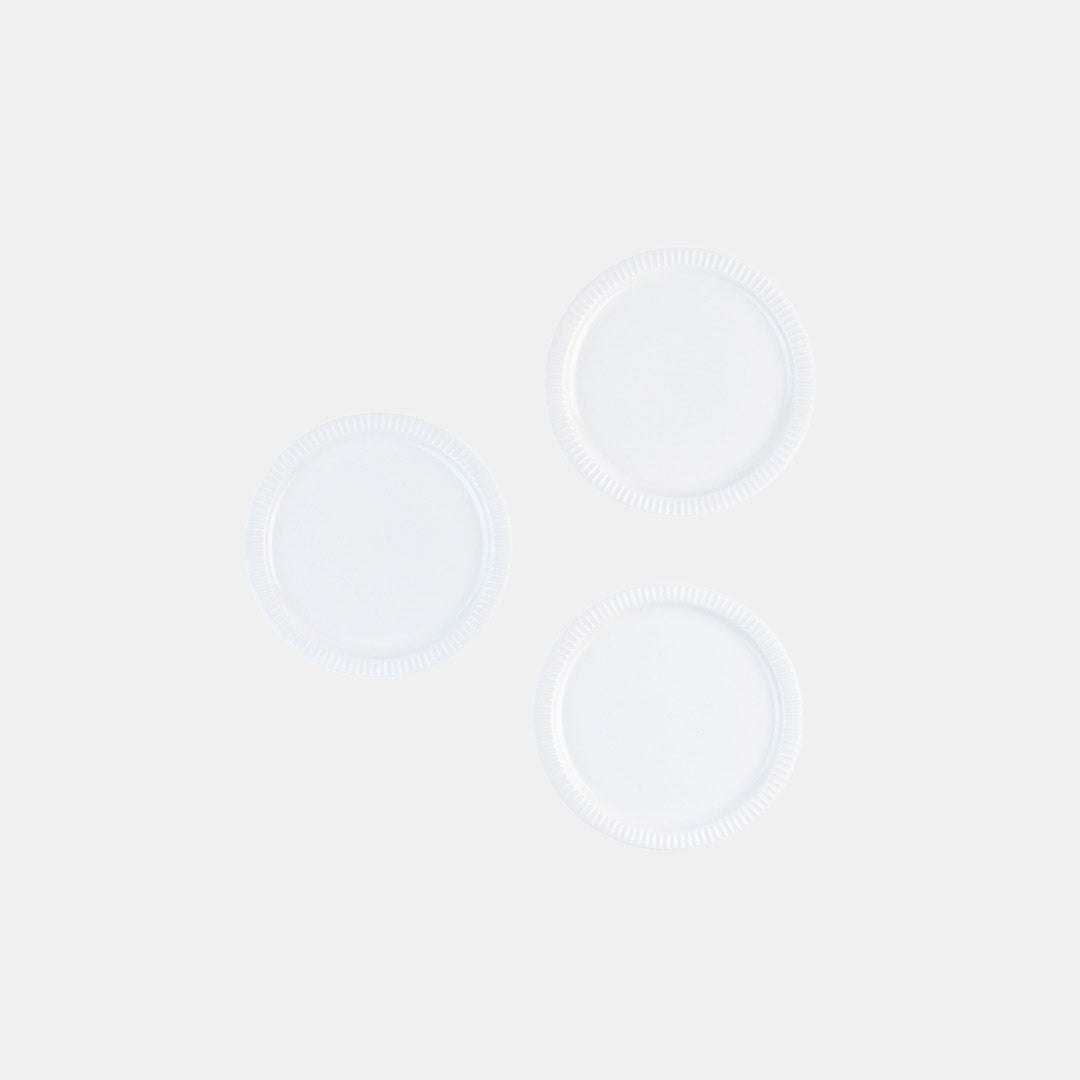 White Dessert Plate - Set of 3