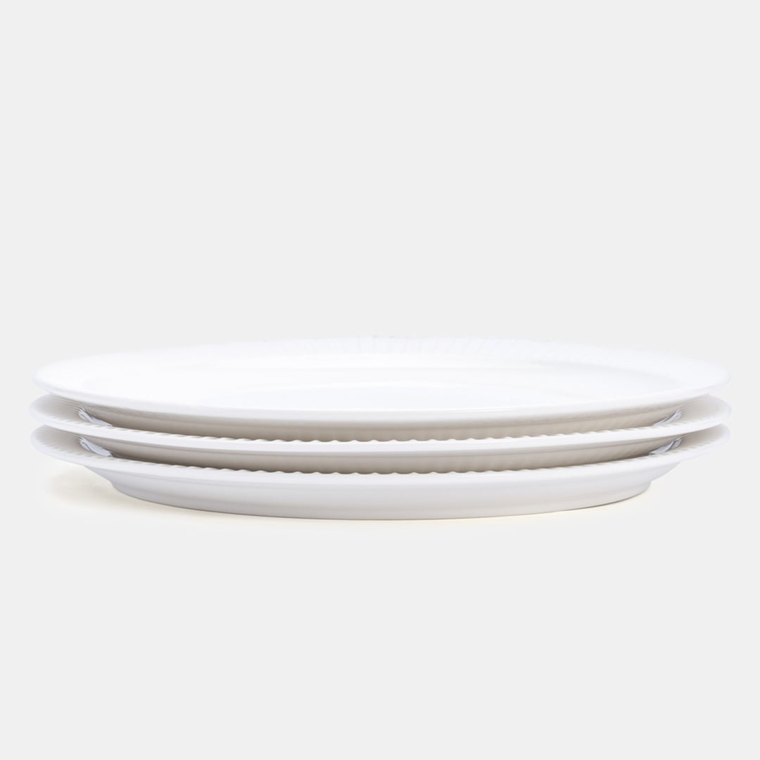 White Dinner Plate - Set of 3