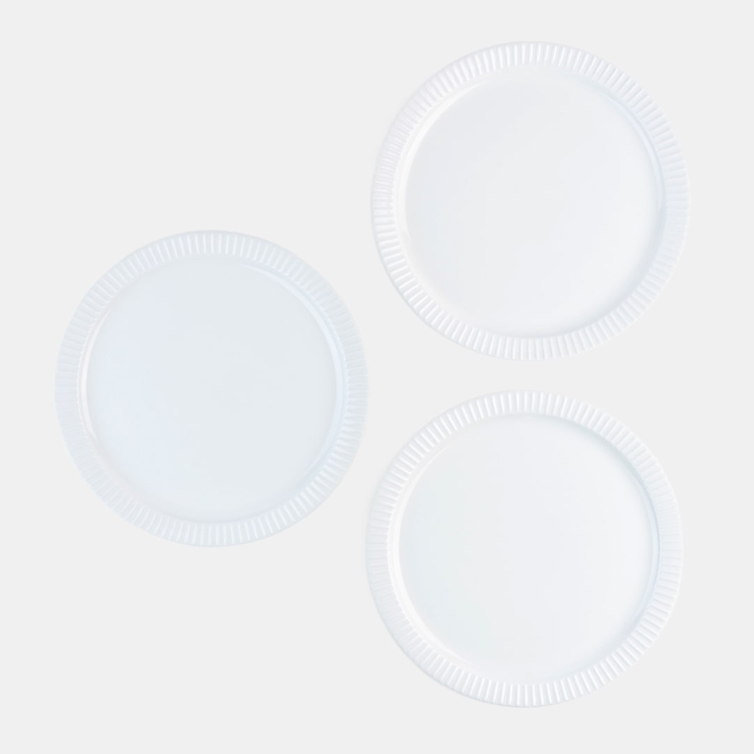 White Dinner Plate - Set of 3