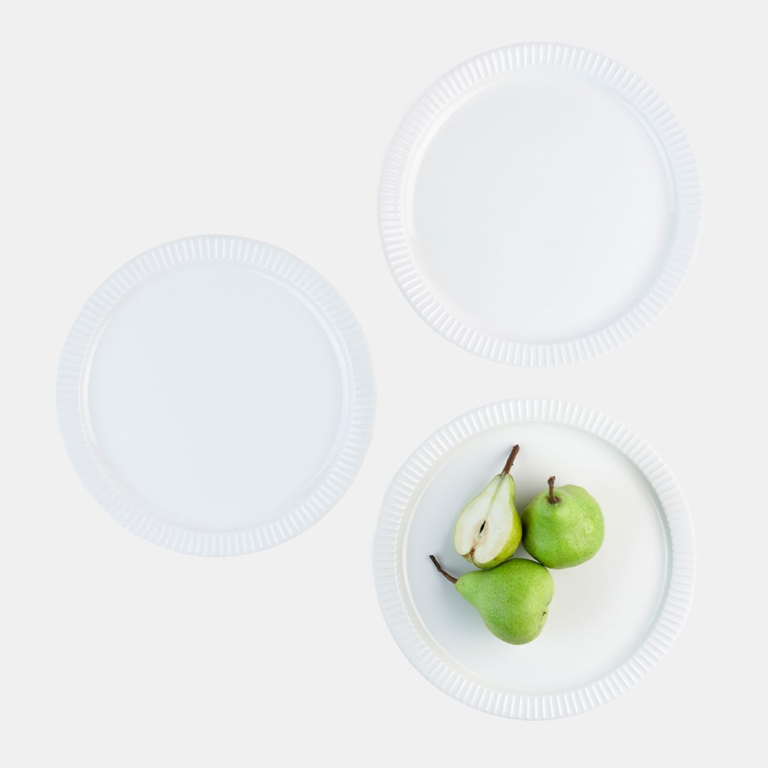 White Dinner Plate - Set of 3