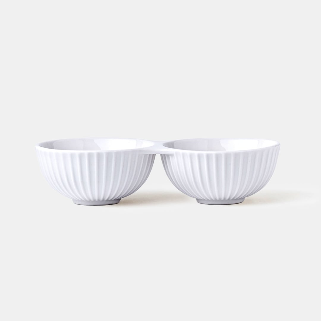White Twin Bowl
