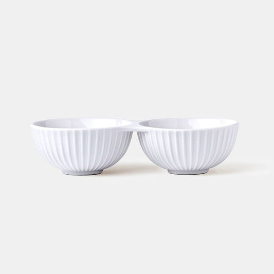 White Twin Bowl
