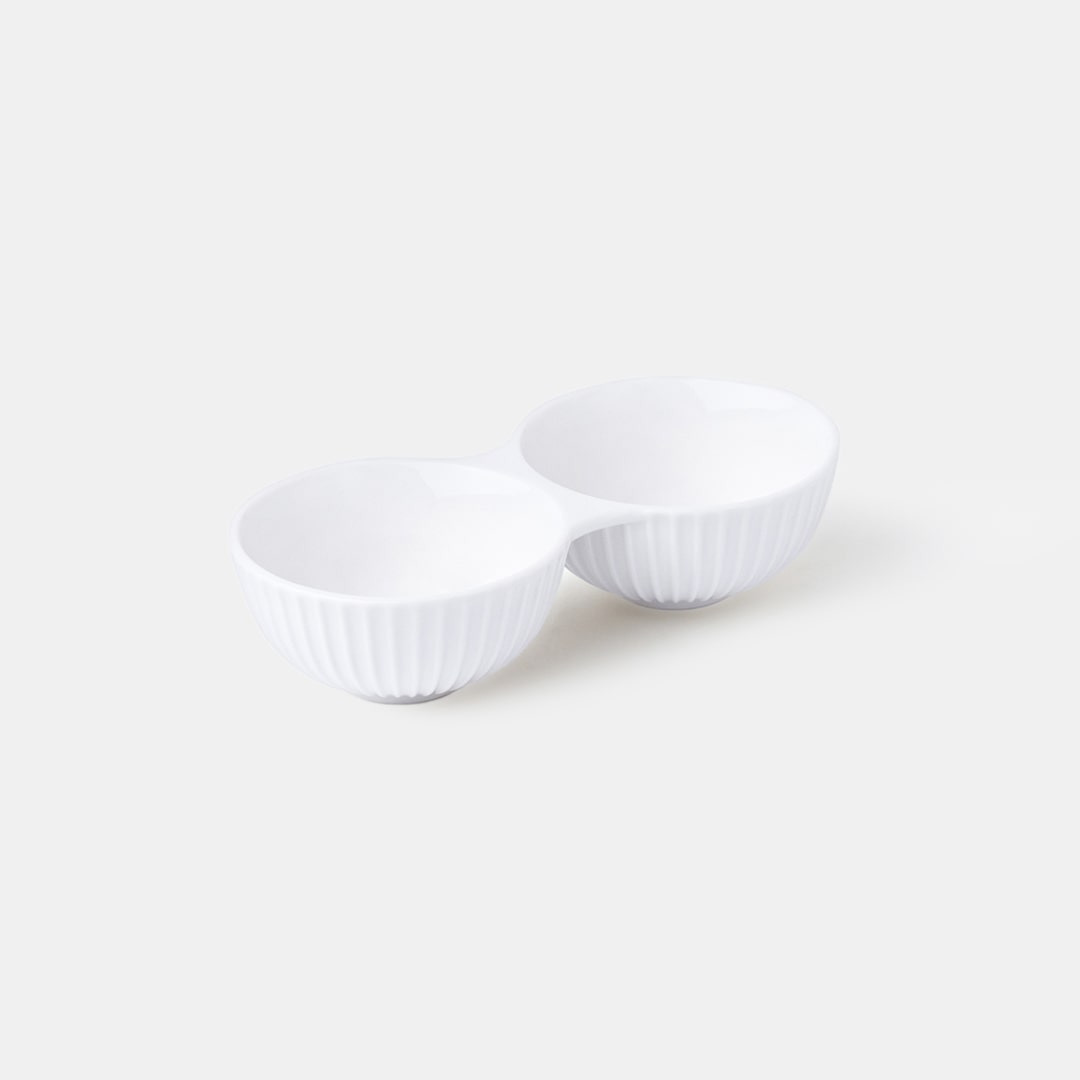 White Twin Bowl